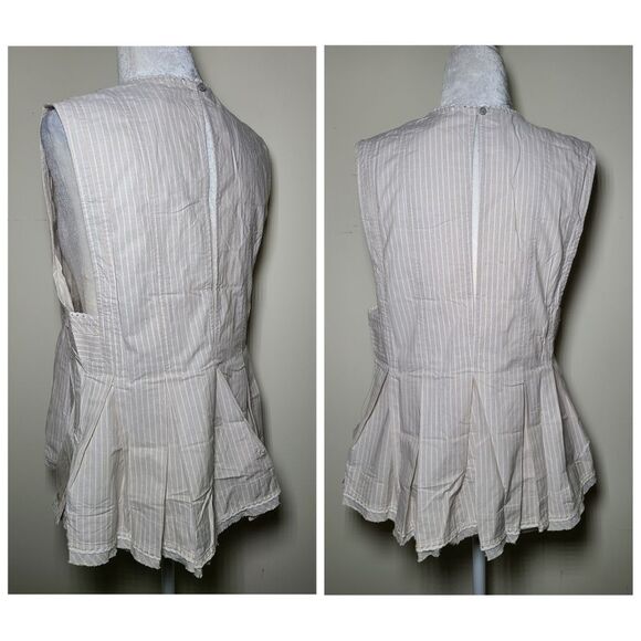 NWT|Free People Good Feels Ivory Striped Sleeveless Top, SMALL - Picture 5 of 7